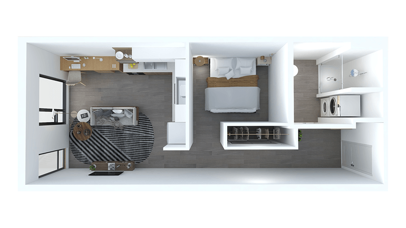 1 Bed B floor plan