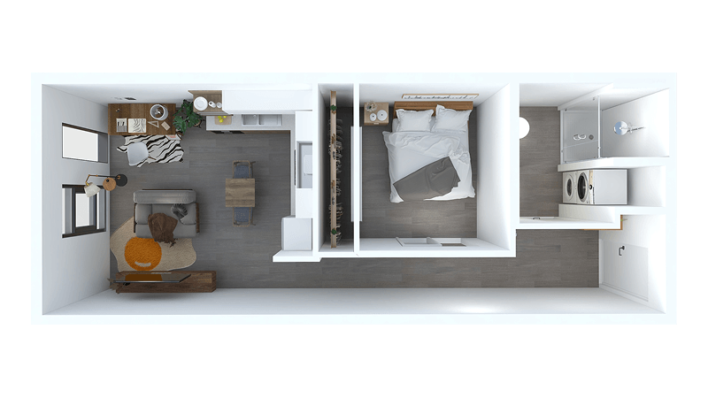 1 Bed D floor plan