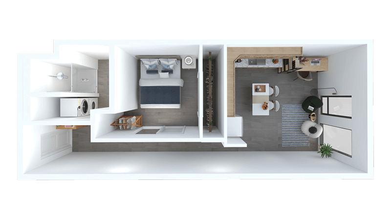 1 Bed E1 floor plan