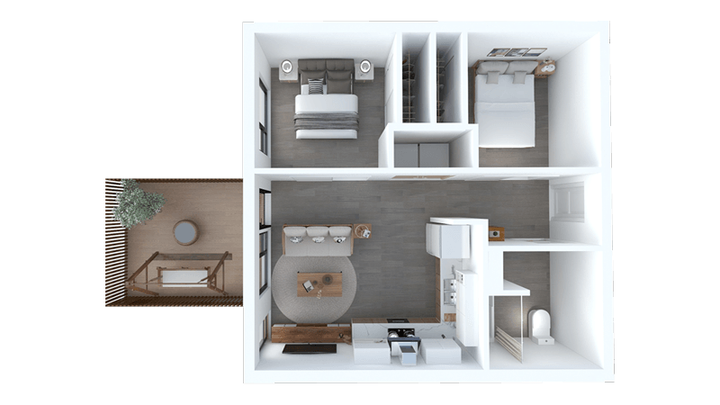 2 Bed B floor plan