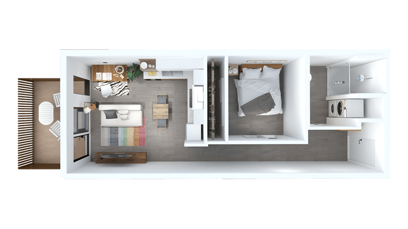1 Bed C floor plan