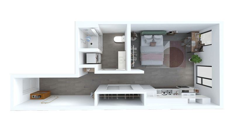 Studio A floor plan