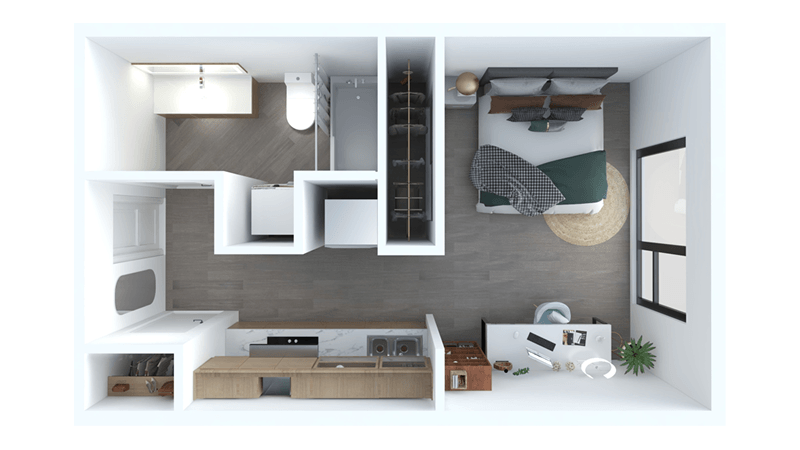 Studio B MFTE floor plan