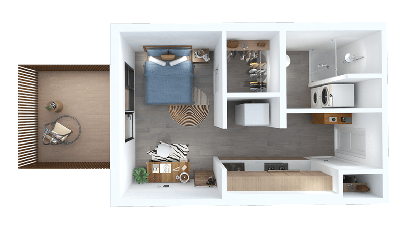 Studio E floor plan